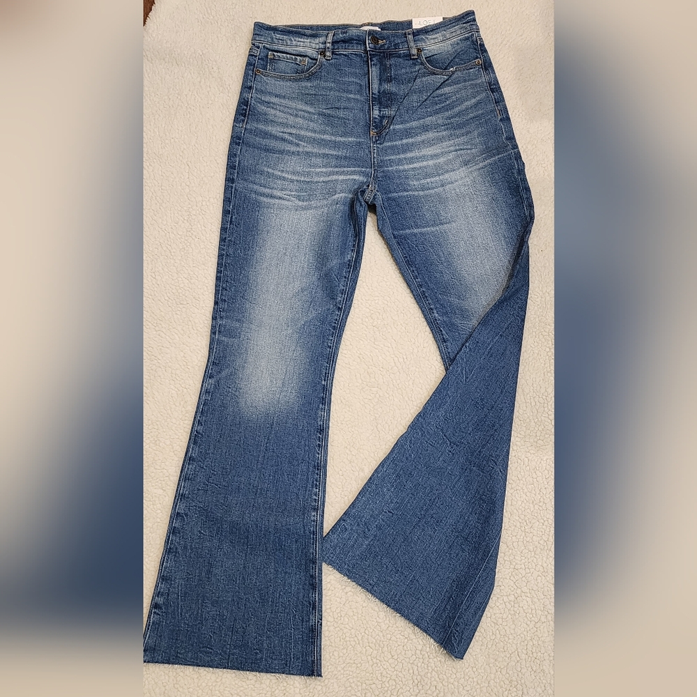 Loft The Slim Flare High Rise Jeans